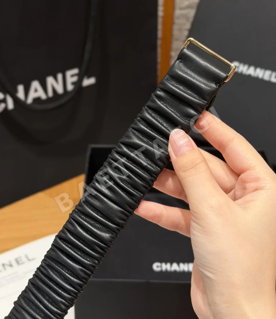 샤넬 플리츠 고무 벨트 30mm 상세 이미지 6