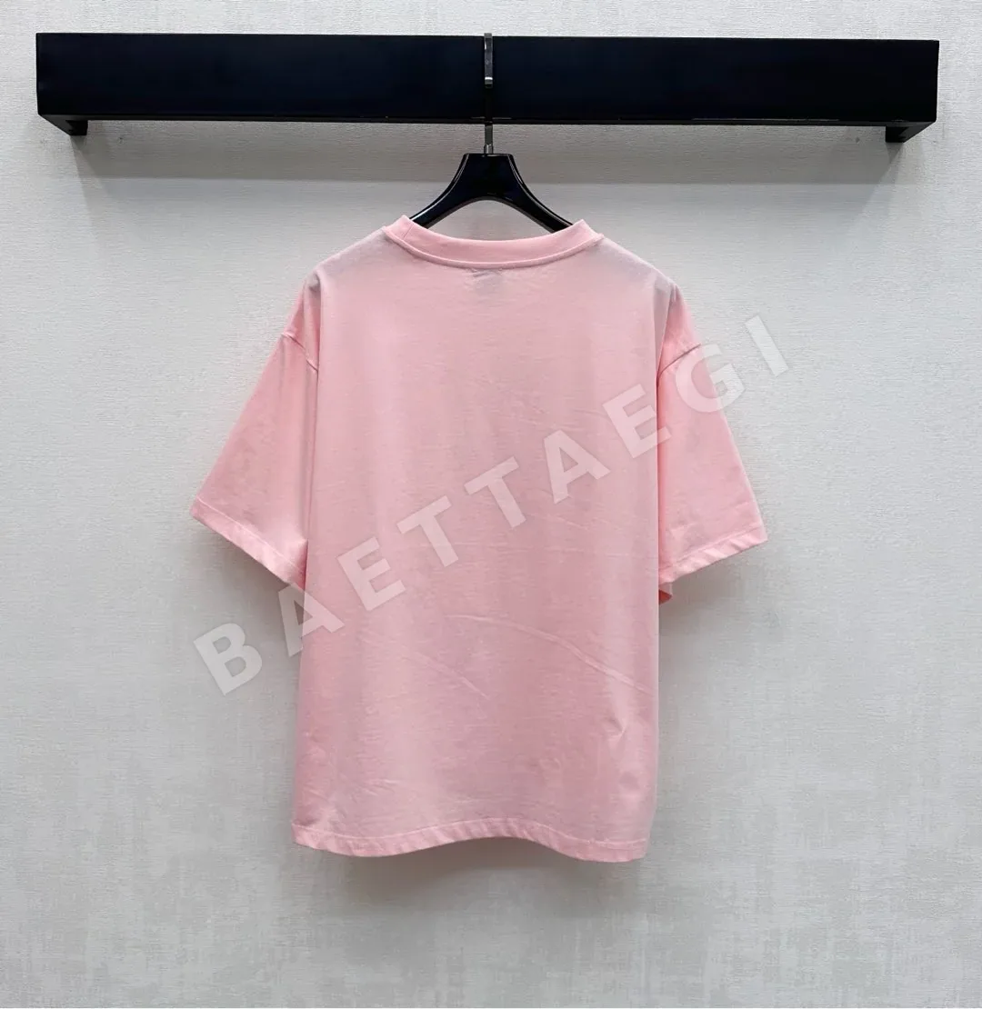 디올 여성 오버핏 크루넥 코튼 반팔 티셔츠 레플리카 상세 이미지 6