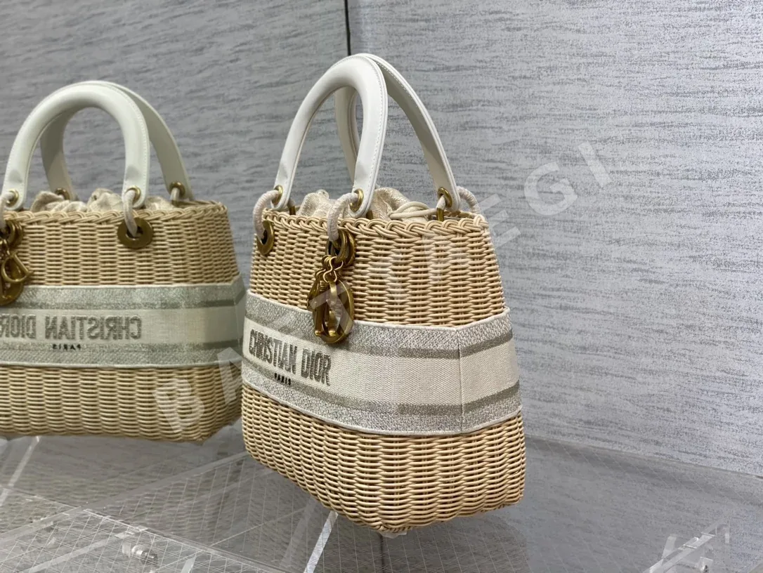 디올 레이디 우븐 라탄 비치백 상세 이미지 6
