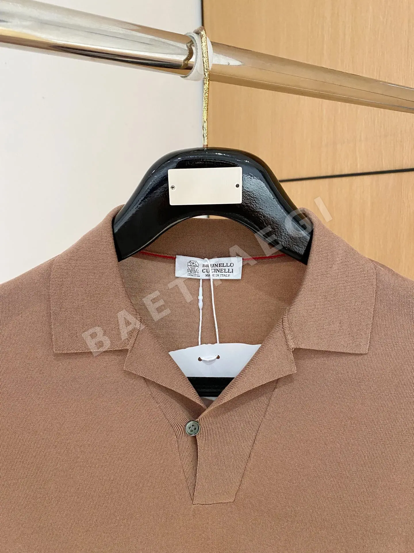 브루넬로쿠치넬리 남성 아세테이트 텐셀 실크 혼방 반팔 티셔츠 상세 이미지 3