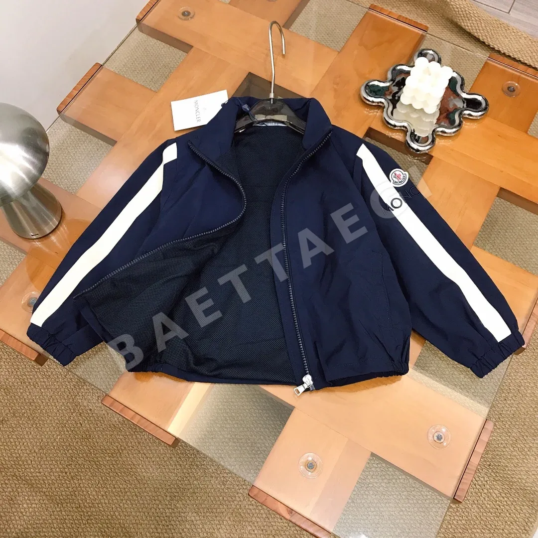 몽클레르 네이비 블루 스탠드카라 방풍 키즈 재킷 상세 이미지 7