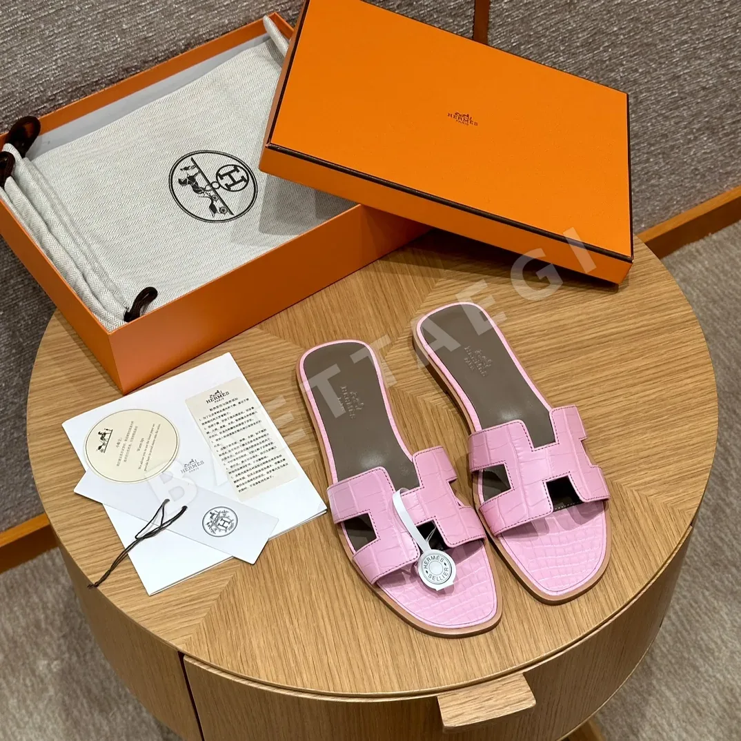 에르메스 오란 샌들 핑크 악어가죽 샌들 8576 상세 이미지 8