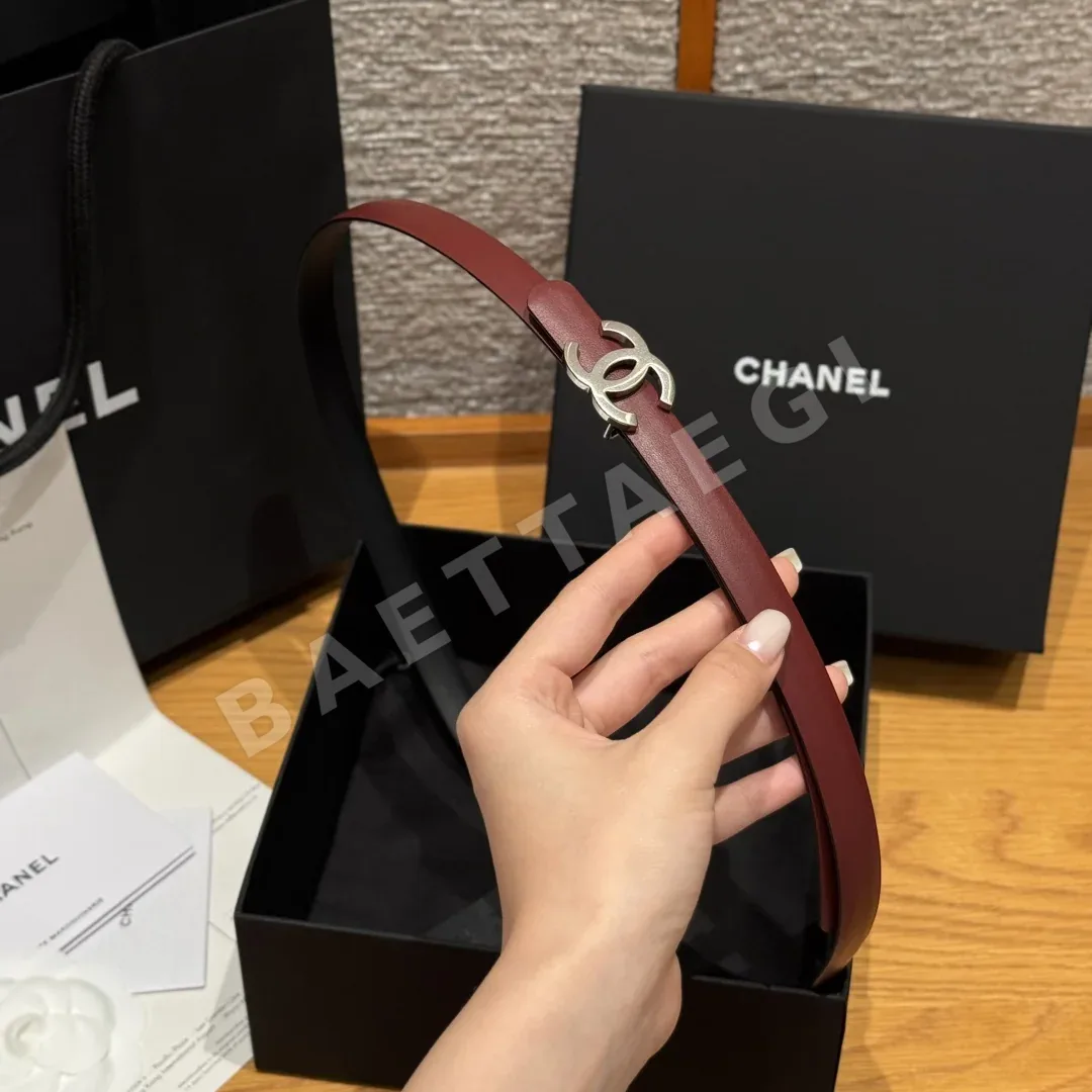 샤넬 슬림 양면 송아지가죽 벨트 상세 이미지 4
