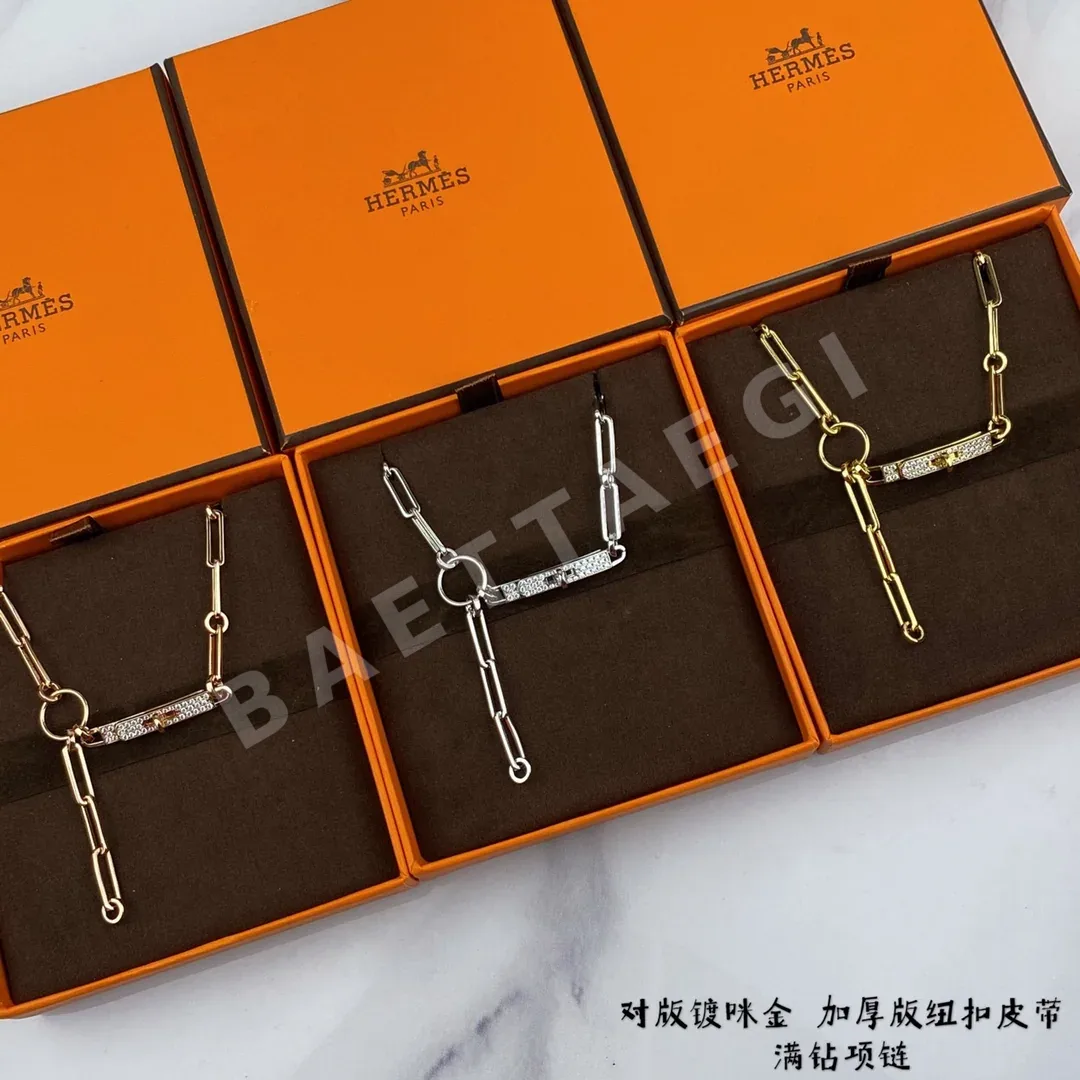 에르메스 스털링 실버 골드 도금 목걸이 상세 이미지 6