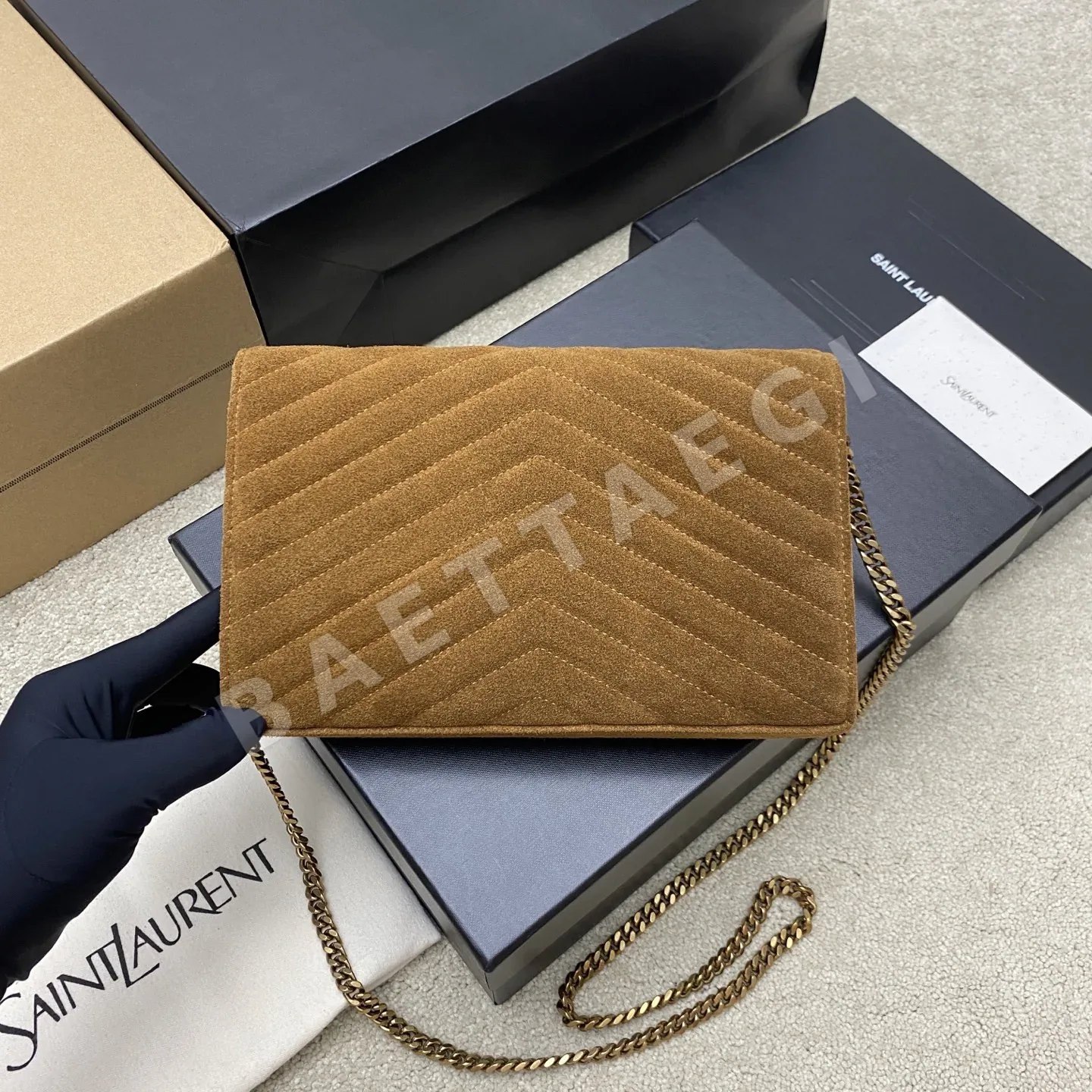 생로랑 YSL WOC 엔벨로프 체인 숄더백 상세 이미지 2