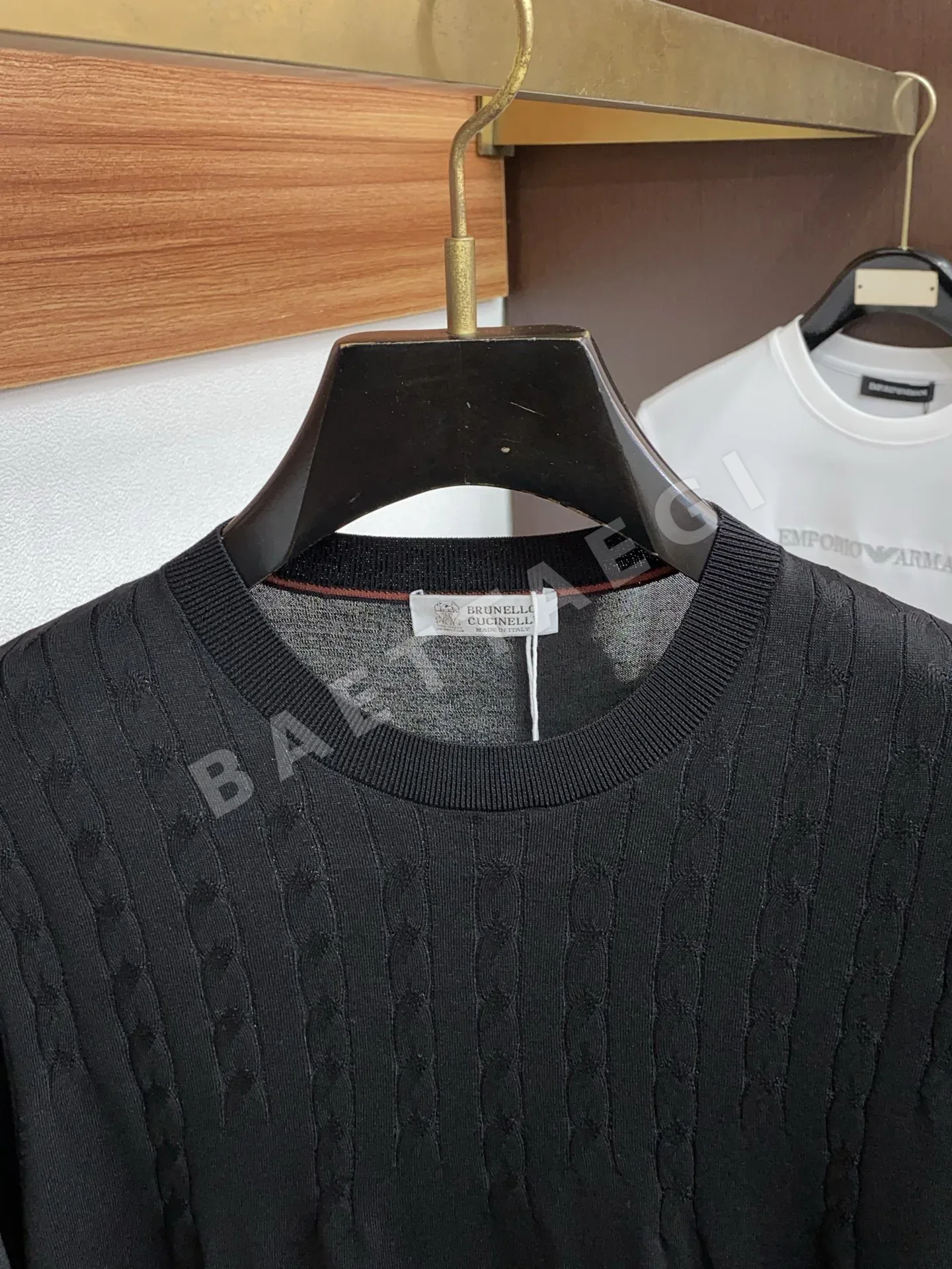브루넬로쿠치넬리 남성 크루넥 반팔 티셔츠 상세 이미지 3