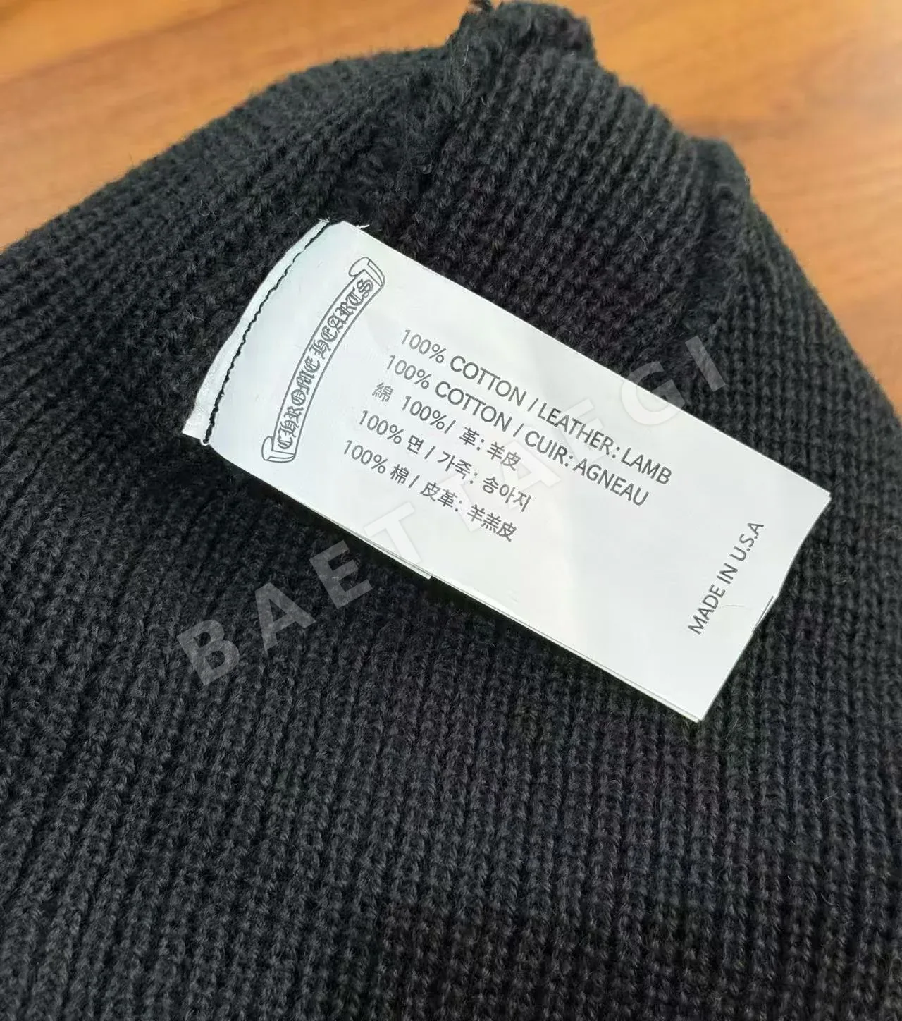 크롬하츠 포니헤어 크로스 패치워크 비니 상세 이미지 4