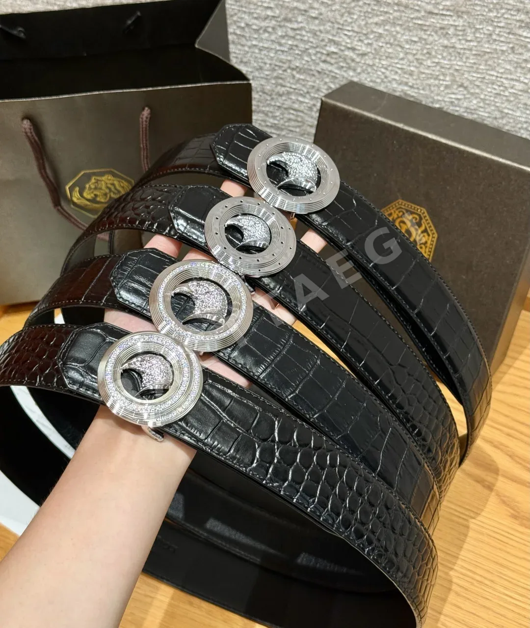 스테파노리치 이글헤드 가죽 벨트 38mm 177940