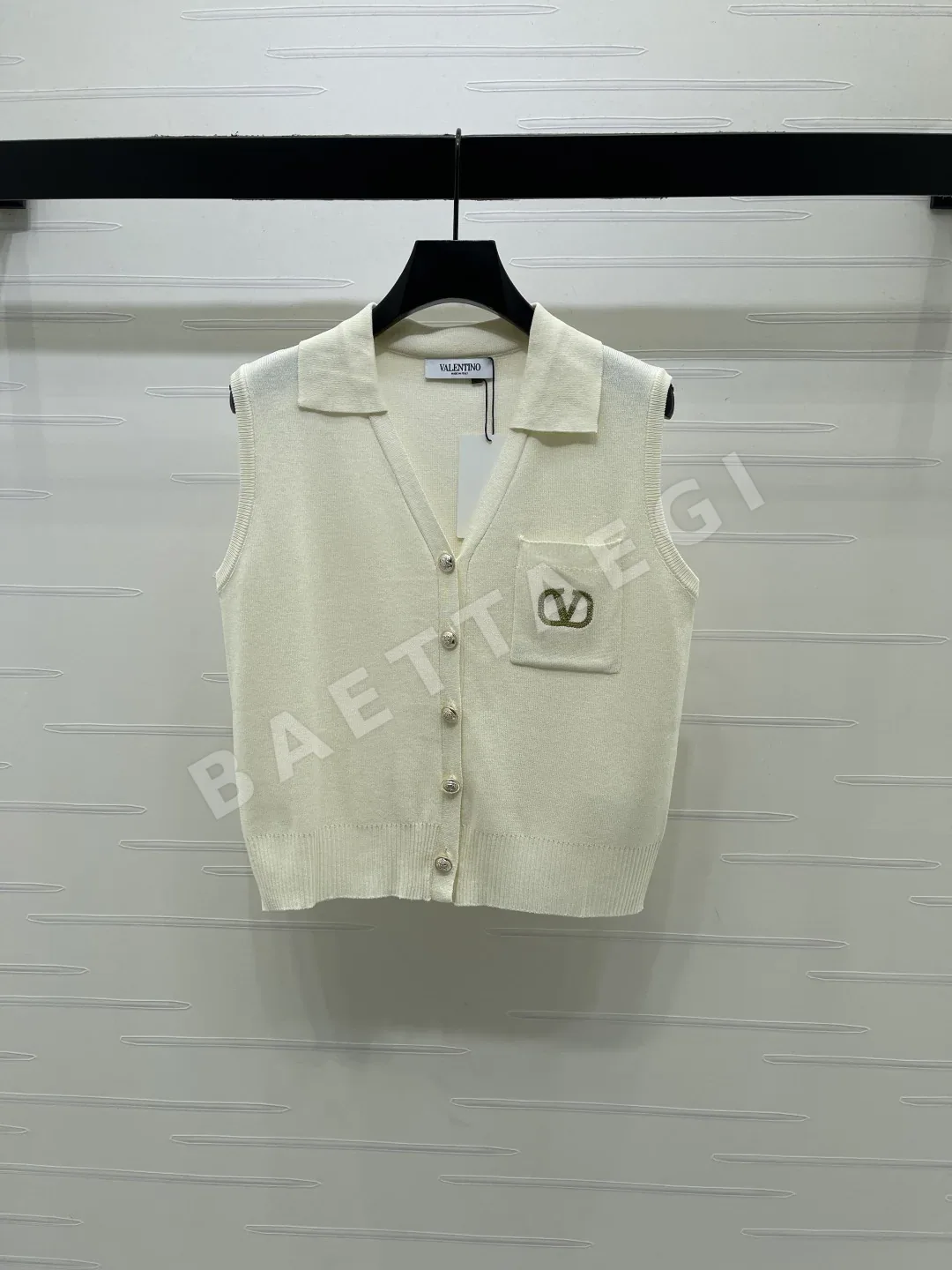 발렌티노 카라 장식 니트 베스트 여성 자켓 상세 이미지 2