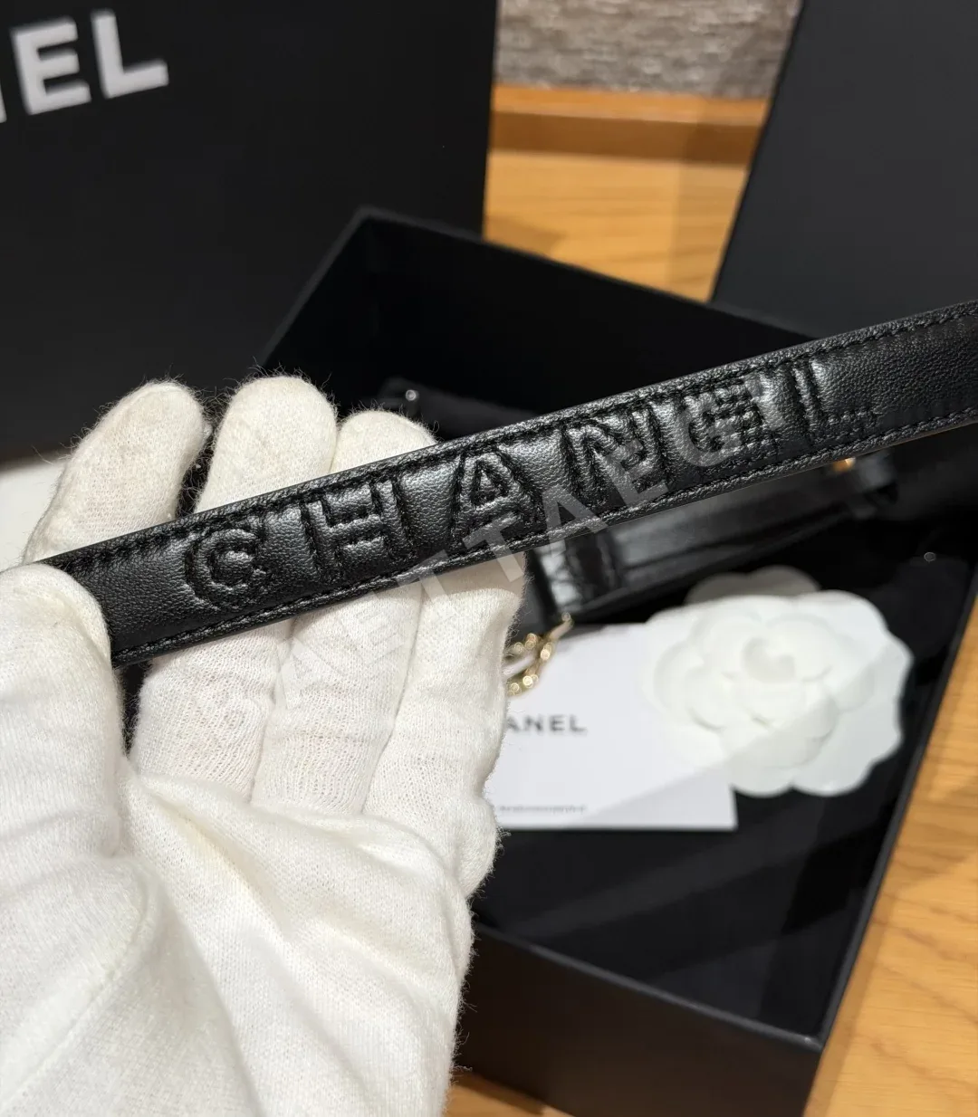 샤넬 퀼팅 램스킨 20mm 벨트 상세 이미지 6