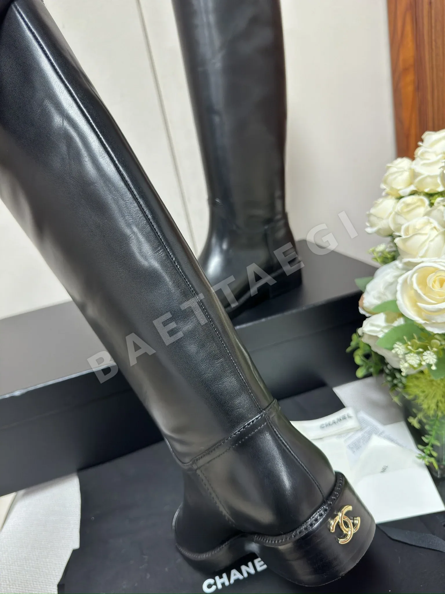 샤넬 클래식 더블 C 가죽 승마 부츠 상세 이미지 8