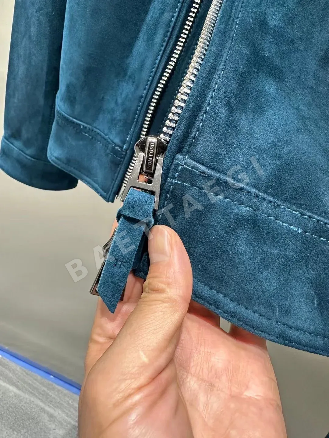 톰포드 남성 스웨이드 바이크 자켓 상세 이미지 7