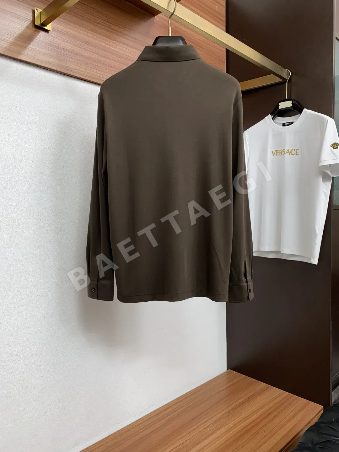 로로피아나 남성 린넨 코튼 혼방 긴팔 폴로셔츠 상세 이미지 10