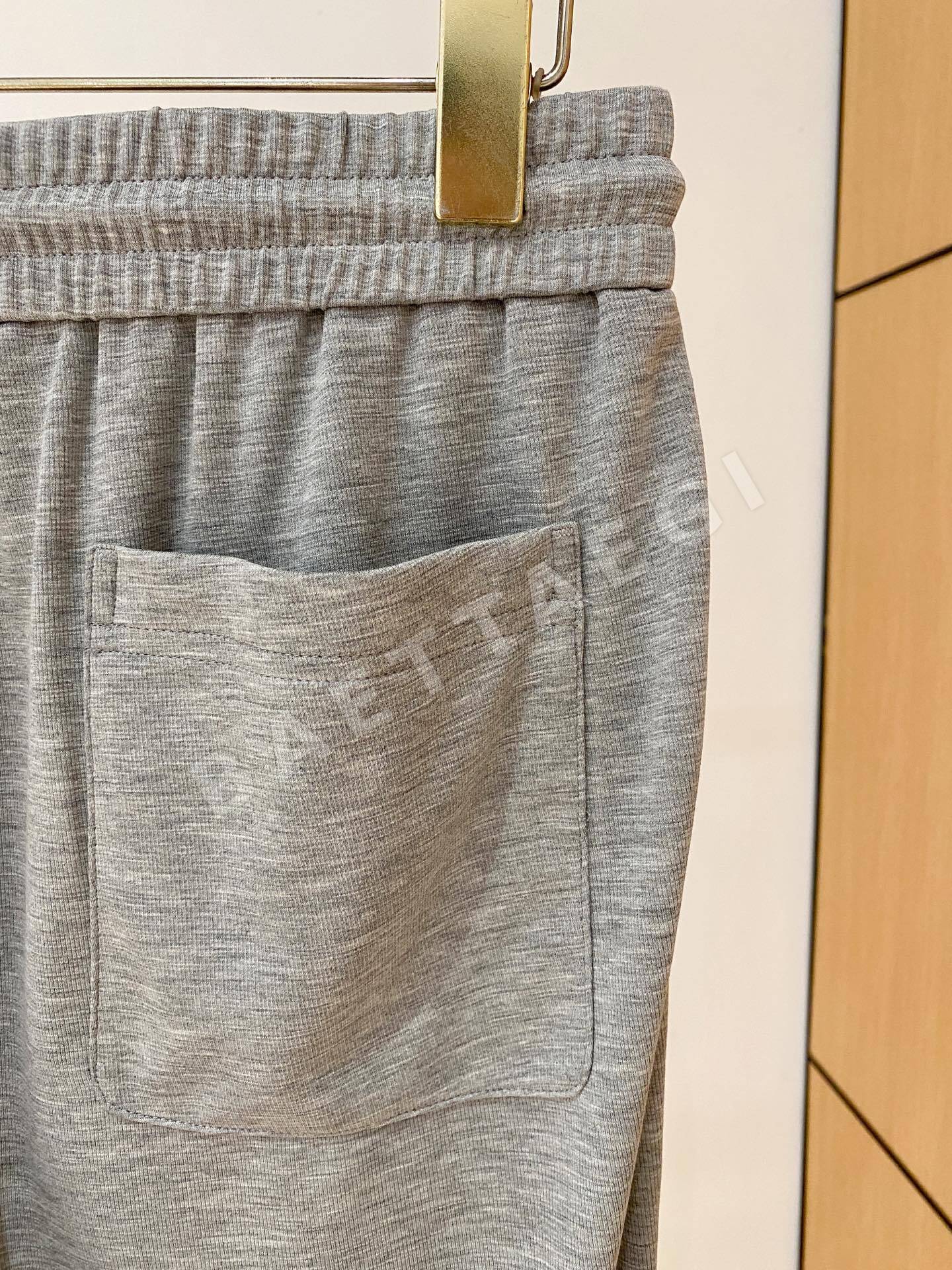 브루넬로쿠치넬리 에어리 라이스 그레인 체크 남성 바지 상세 이미지 8