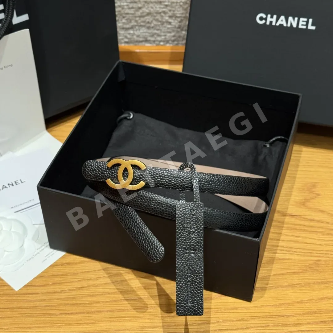 샤넬 슬림 양면 카프스킨 벨트 상세 이미지 1