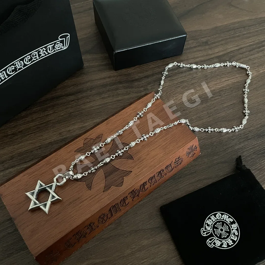크롬하츠 육각형 스타 크로스 펜던트 목걸이 상세 이미지 6