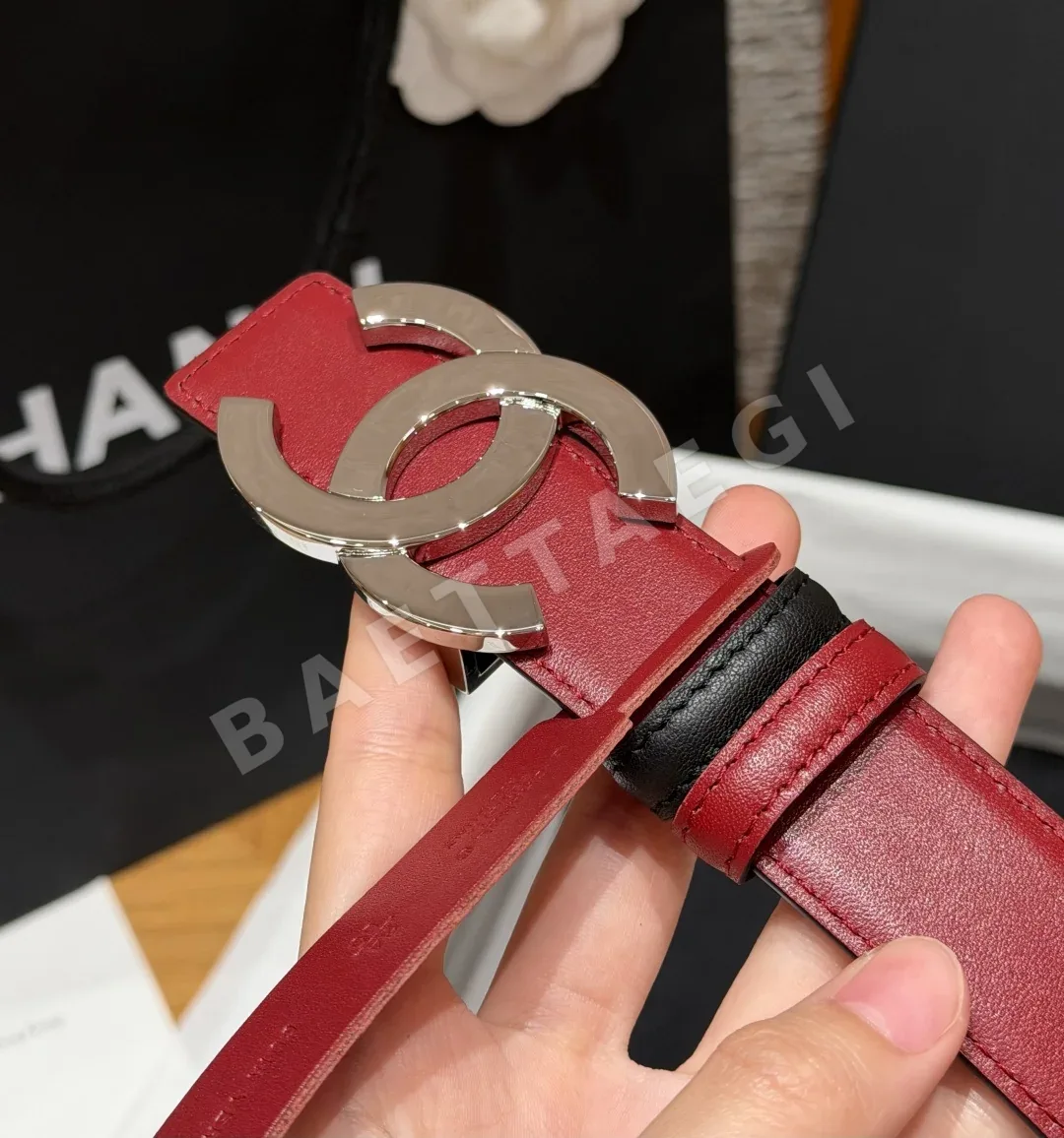 샤넬 더블 C 버클 가죽 벨트 상세 이미지 5