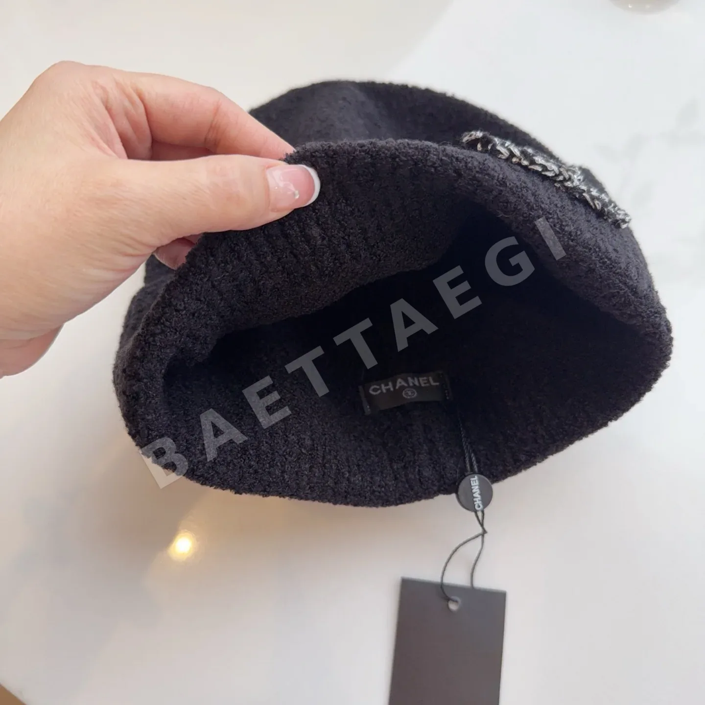 샤넬 니트 비니 모자 상세 이미지 4