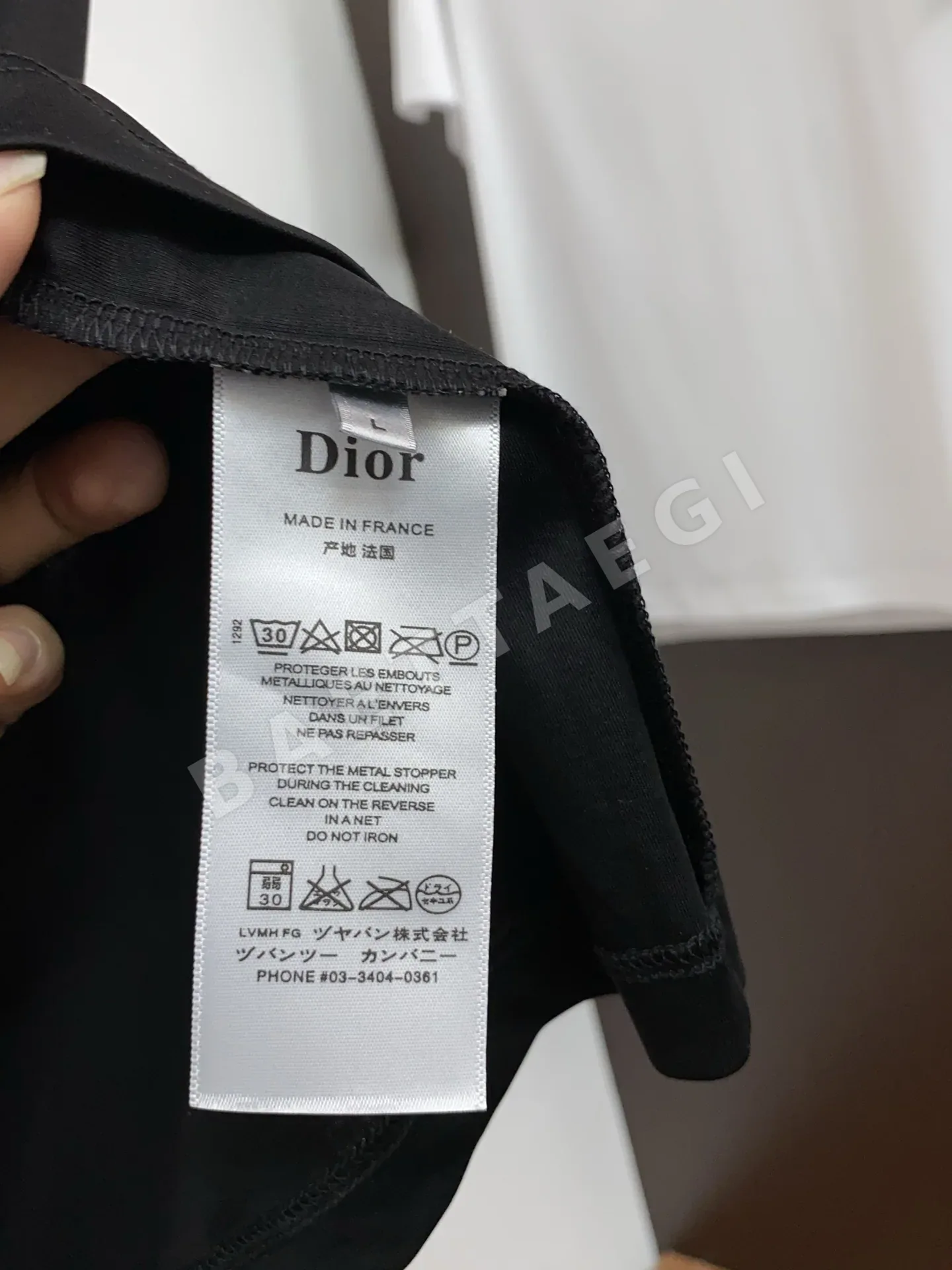 디올 크루넥 양면 머서라이즈드 코튼 반팔 티셔츠 상세 이미지 6
