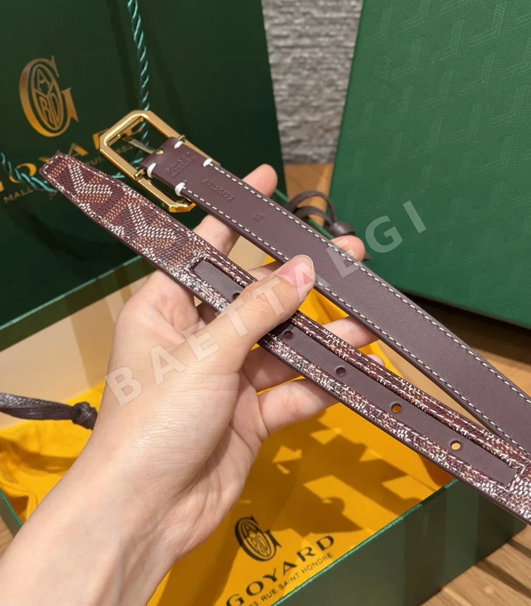 고야드 프레가트 20mm 가죽 벨트 상세 이미지 8