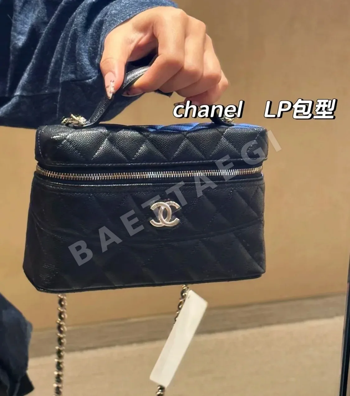 샤넬 블랙 골드 체인백 가방 상세 이미지 7