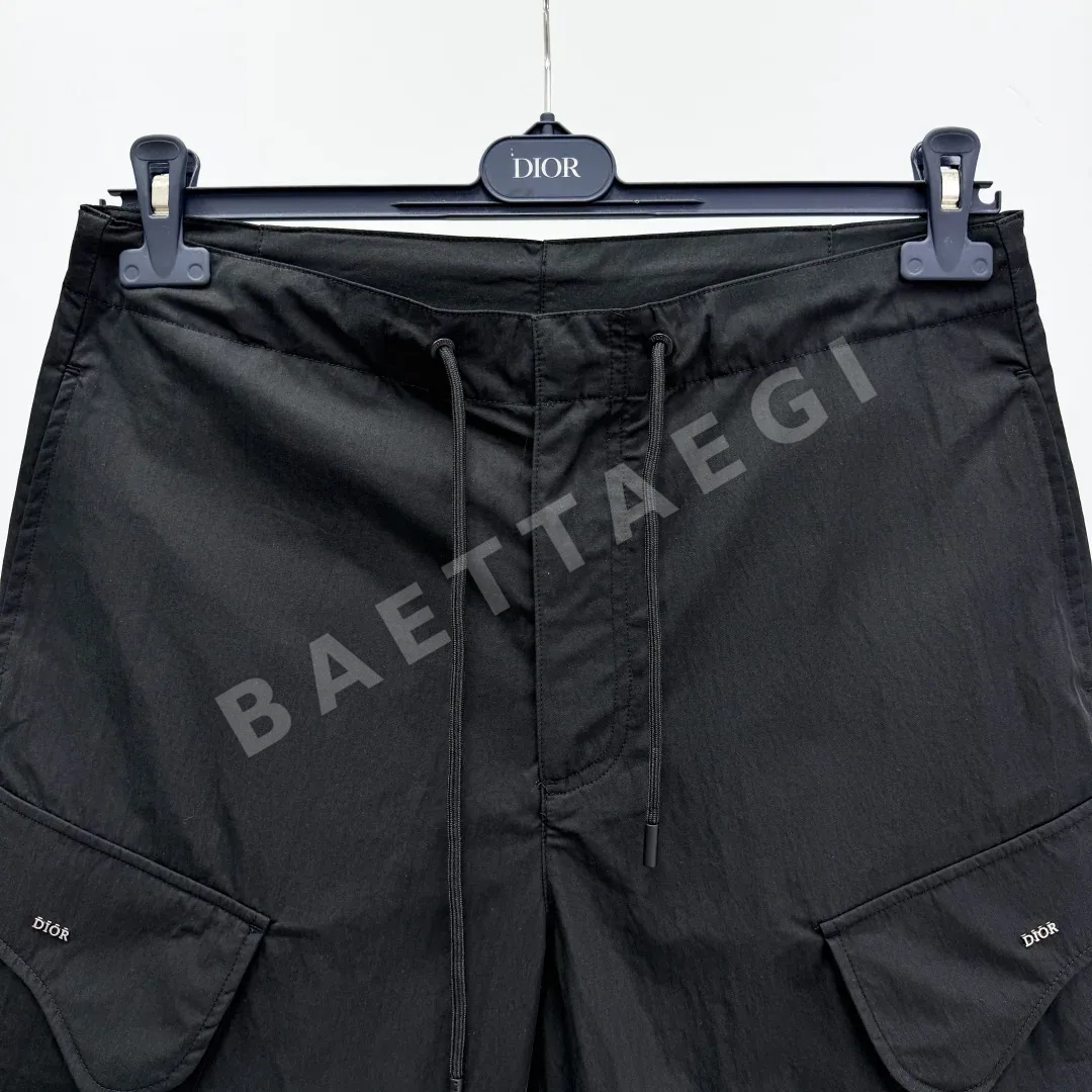 디올 로고 코튼 집업 반바지 상세 이미지 3