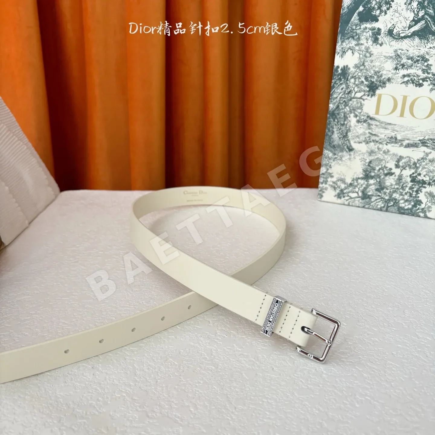 디올 CD 버클 송아지가죽 벨트 상세 이미지 3