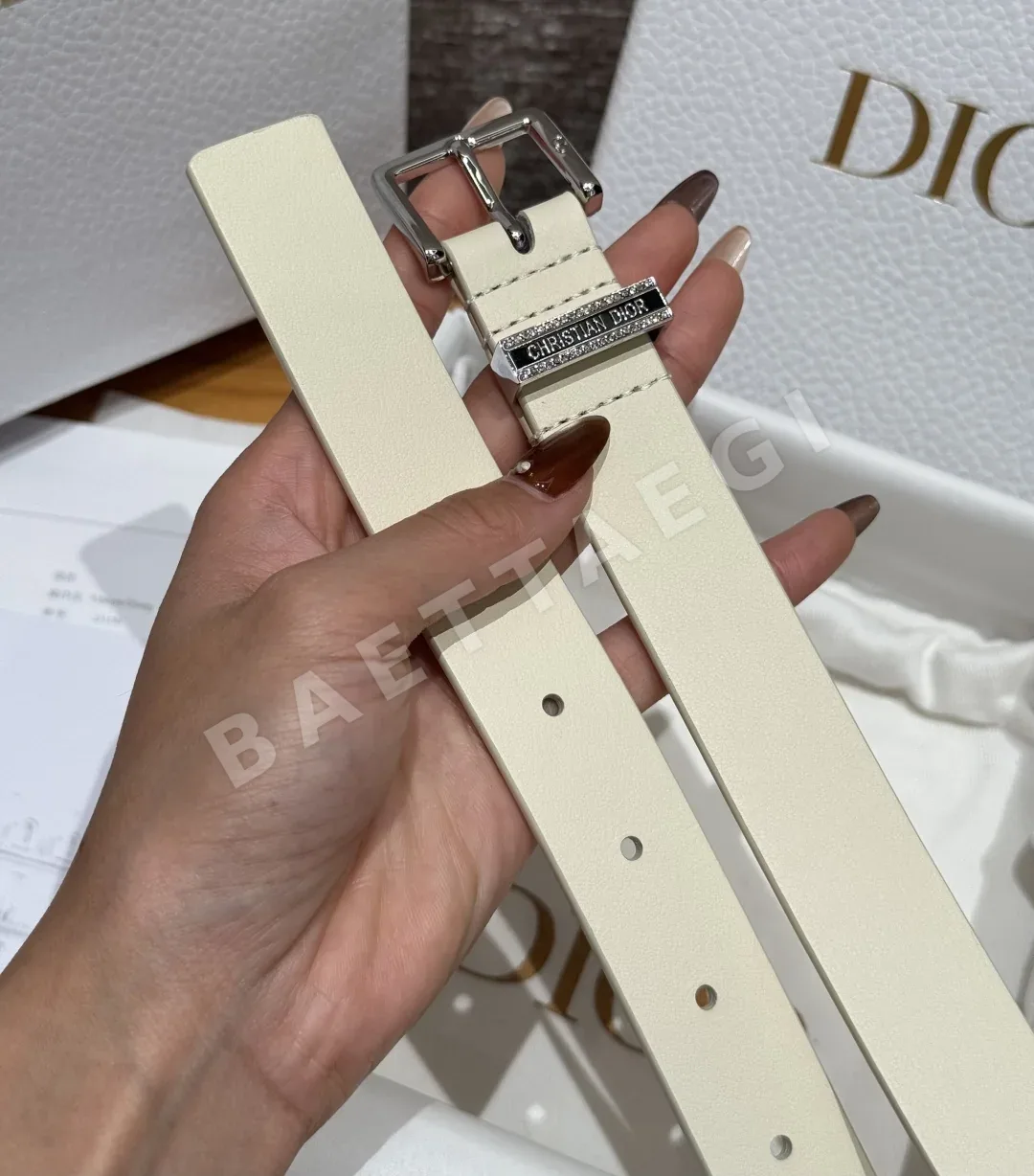 디올 나이트코드 25mm 소가죽 벨트 상세 이미지 5