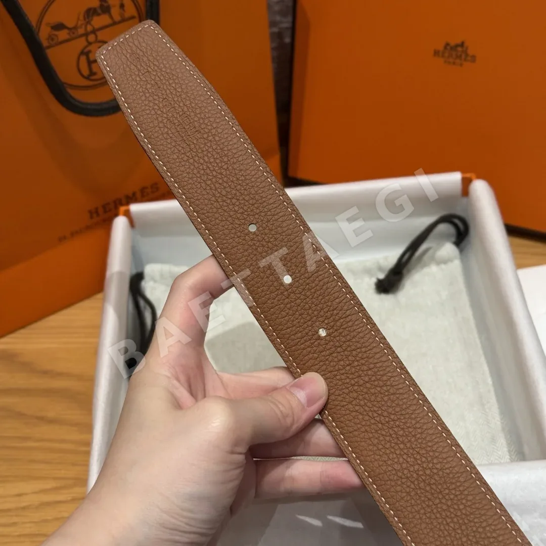 에르메스 리버시블 메탈 버클 남성 벨트 상세 이미지 5