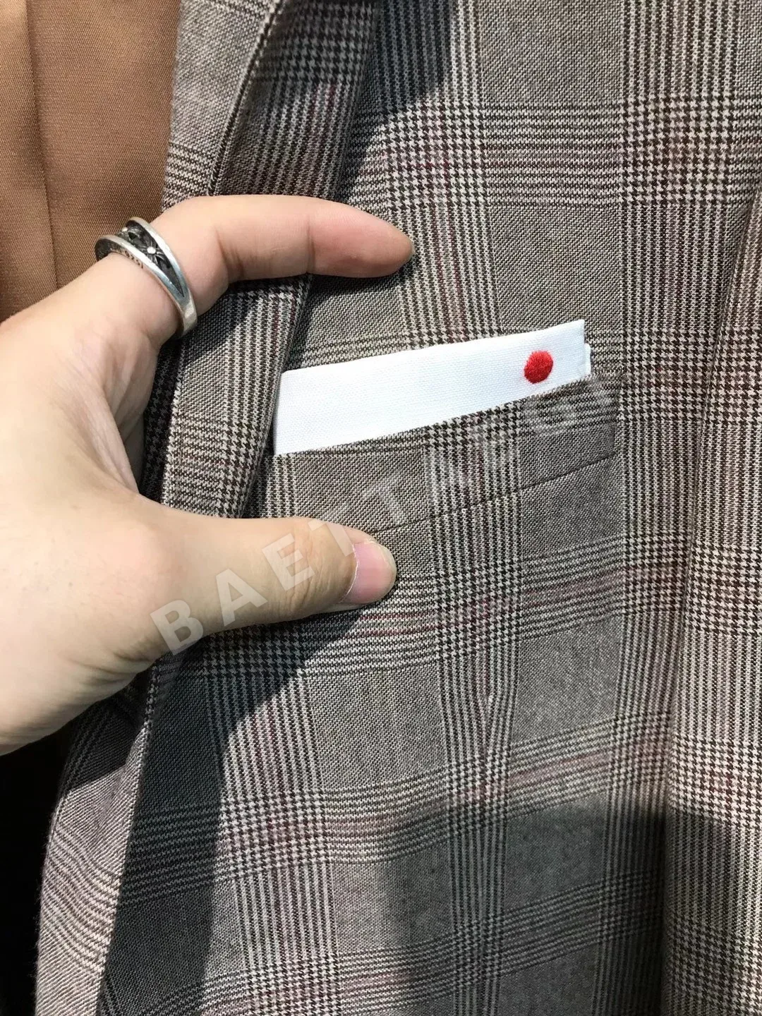 키톤 프린스 오브 웨일즈 체크 울 남성 자켓 상세 이미지 8