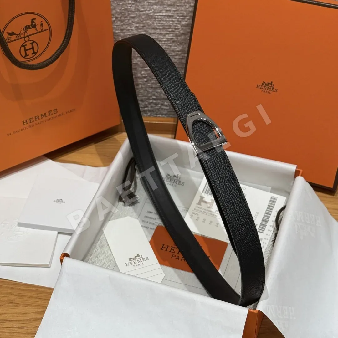 에르메스 카발리에르 양면 가죽 벨트 상세 이미지 3