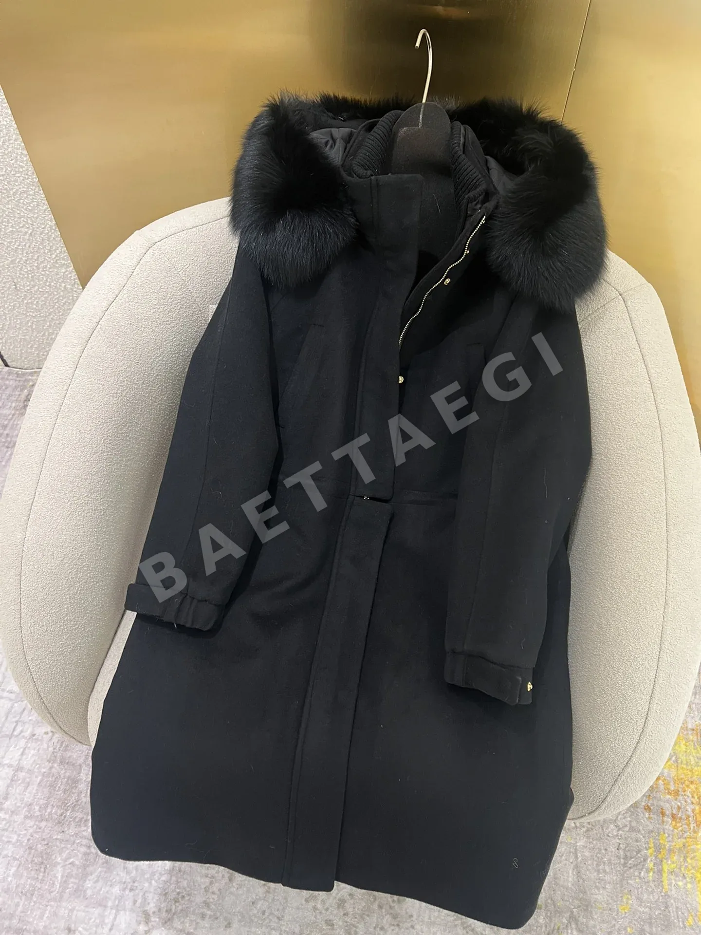 로로피아나 여성 롱 블랙 자켓 990000831