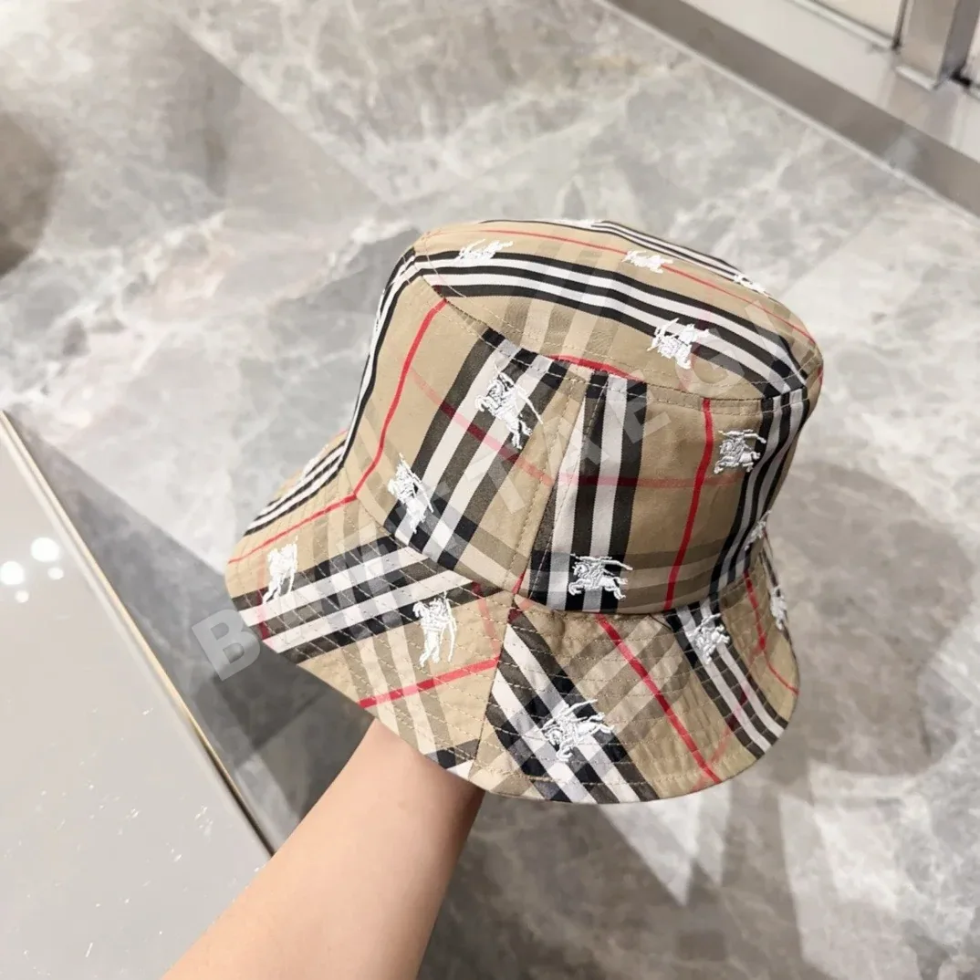 버버리 3D 자수 코튼 어부 모자 상세 이미지 5