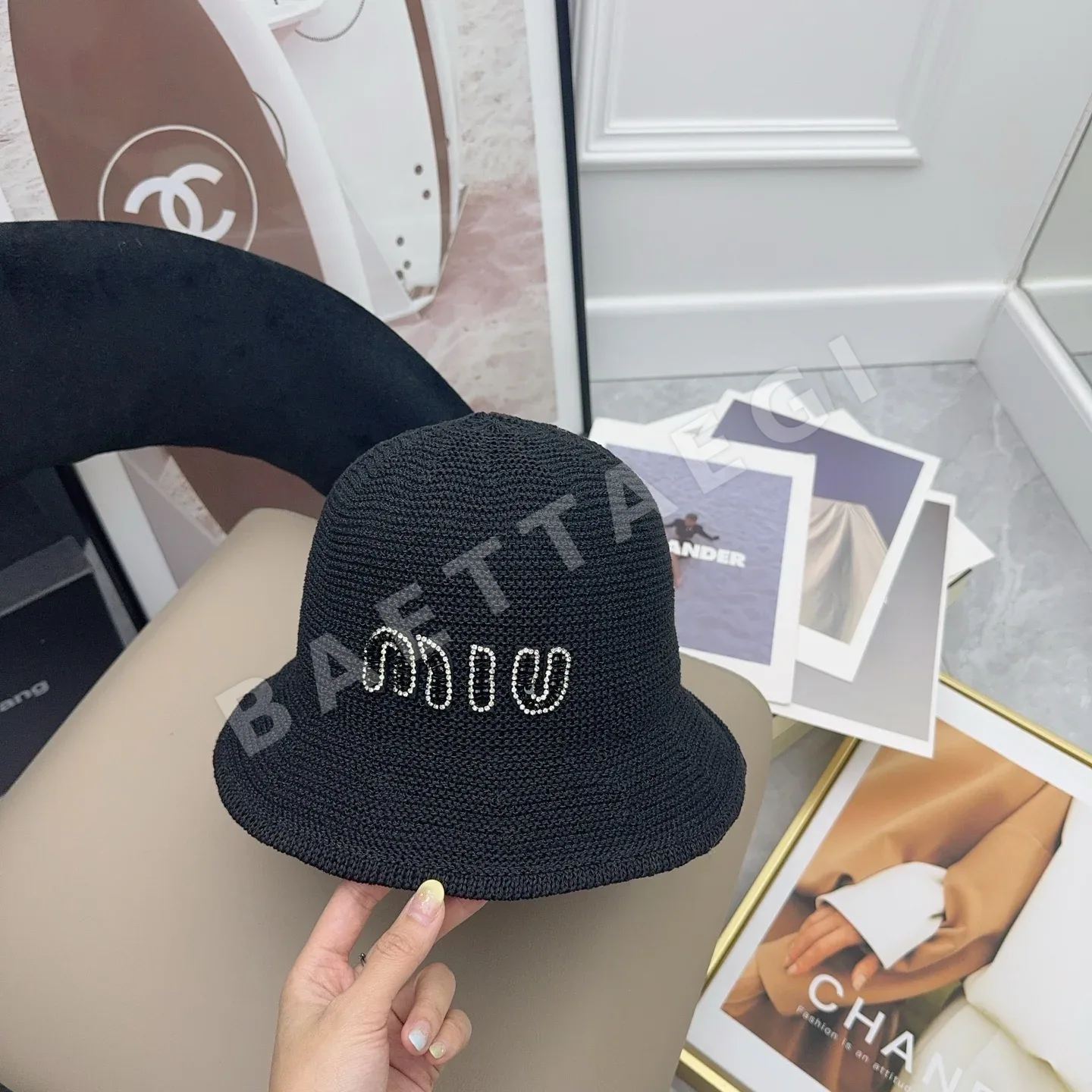 미우미우 종이 보울 햇 모자 80788