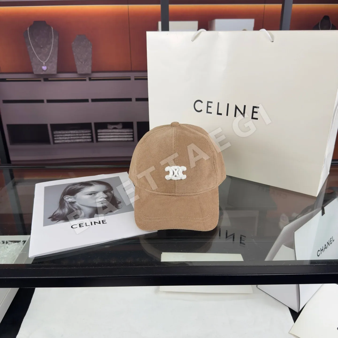 셀린느 코듀로이 더블 C 베이스볼캡 상세 이미지 6