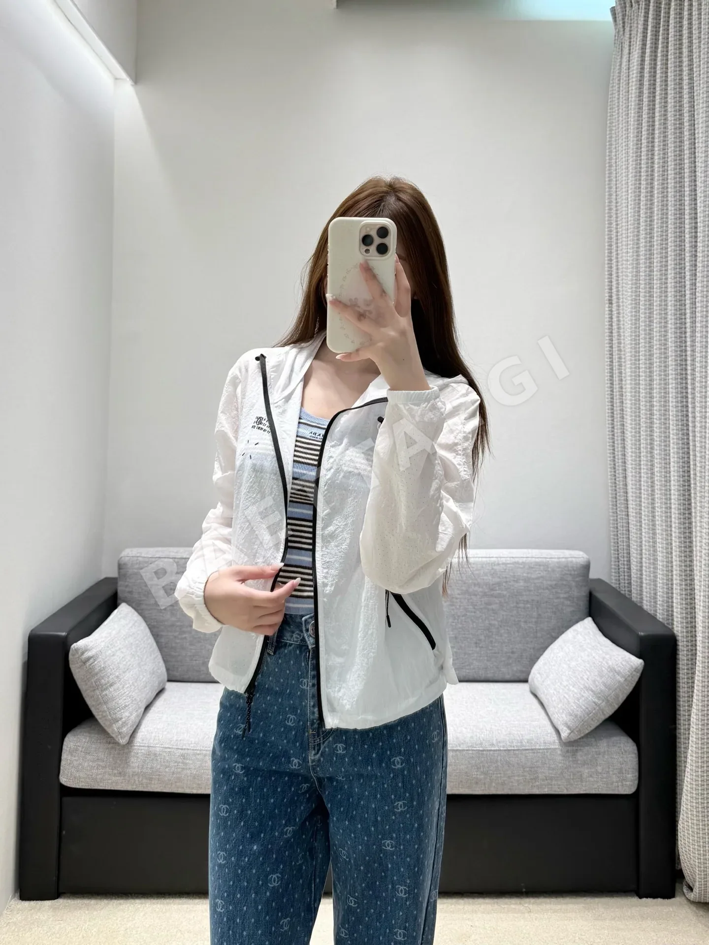 마르지엘라 크롭 후디 자켓 여성용 상세 이미지 9