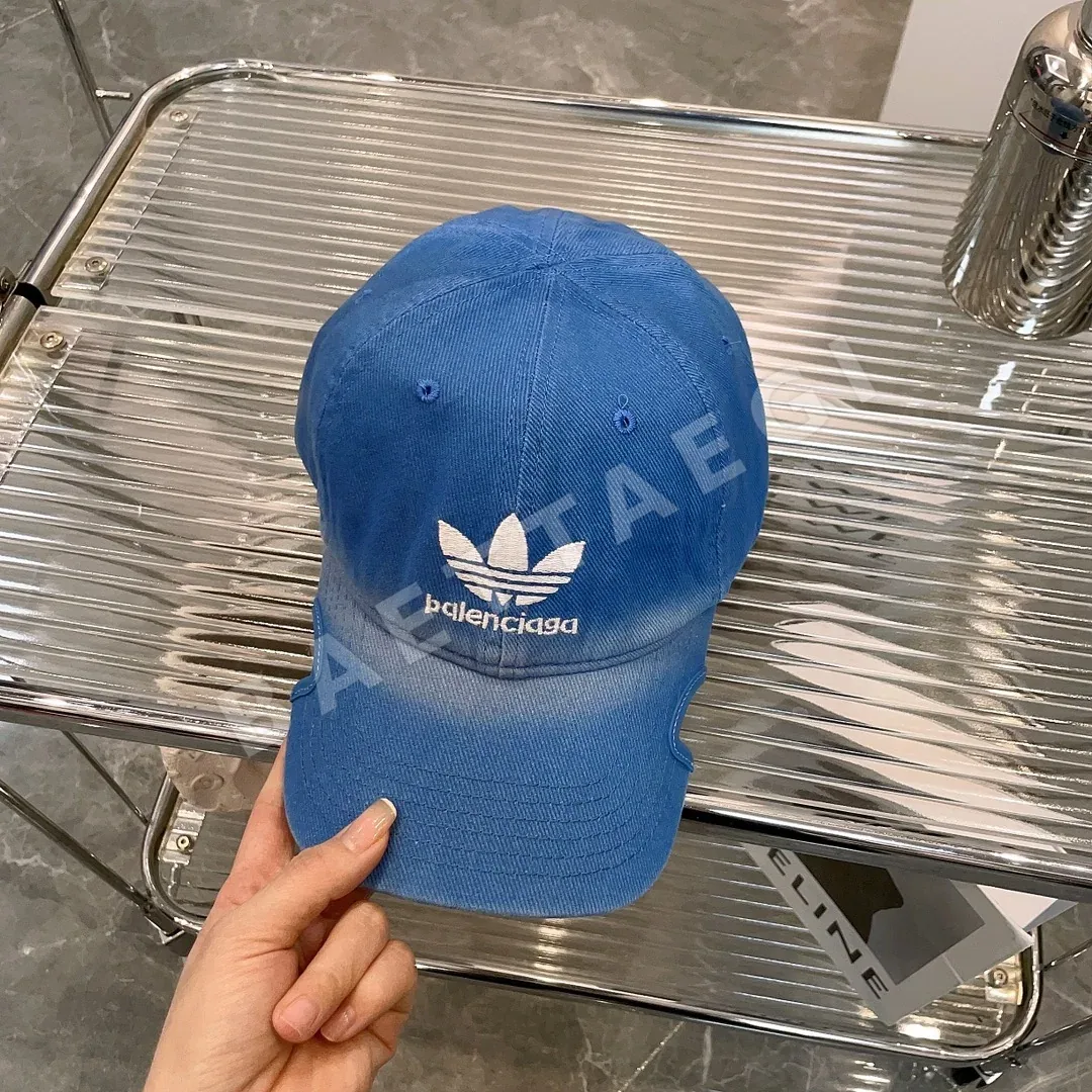 발렌시아가 절개 코튼 자수 베이스볼캡 상세 이미지 8