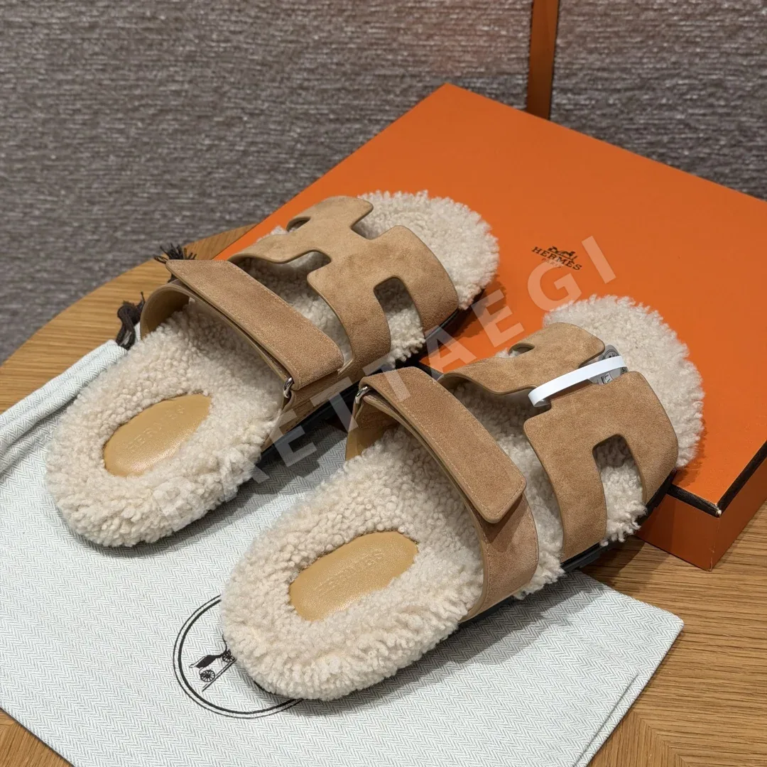 에르메스 시프레 샌들 라이트베이지 스웨이드 상세 이미지 3