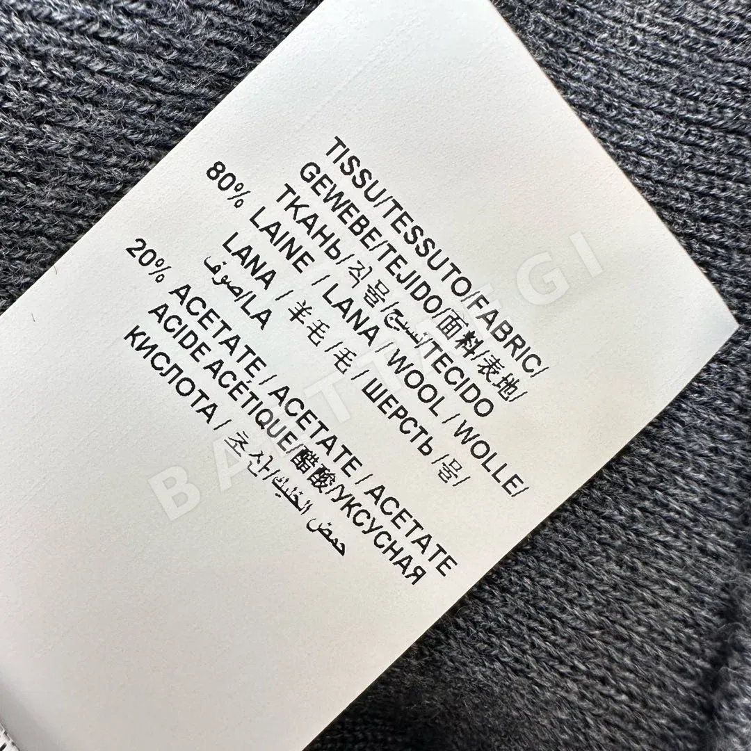 생로랑 로고 자수 울 하이넥 긴팔티셔츠 상세 이미지 9