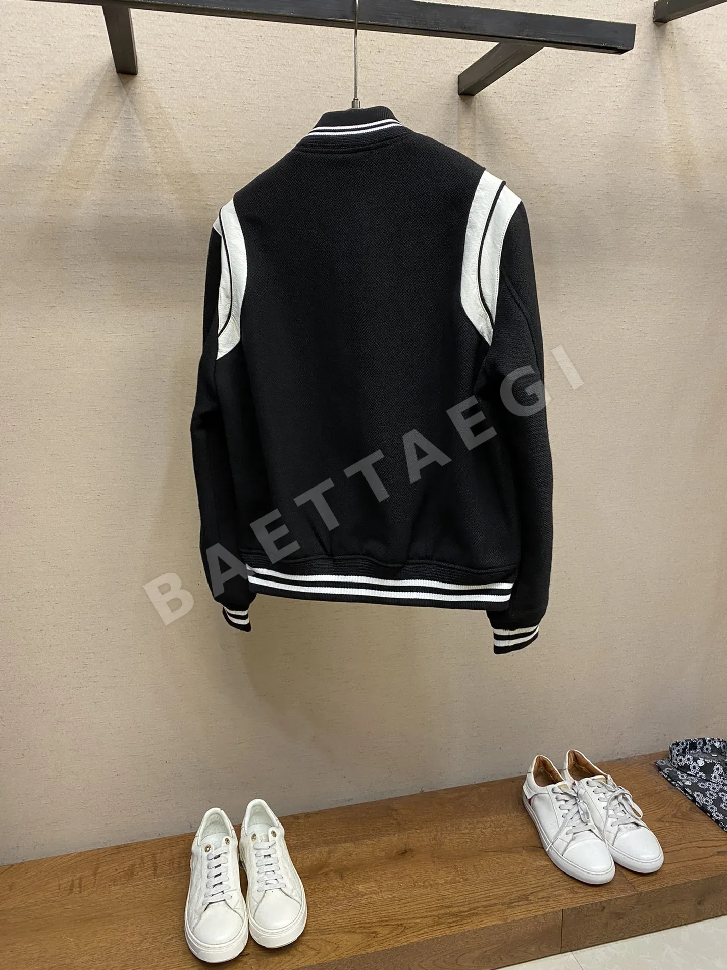생로랑 울 패치워크 베이스볼 자켓 남성 자켓 상세 이미지 2