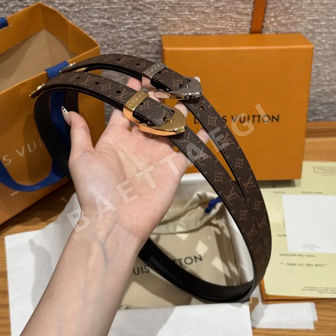루이비통 20mm 모노그램 플라워 가죽 벨트 172523