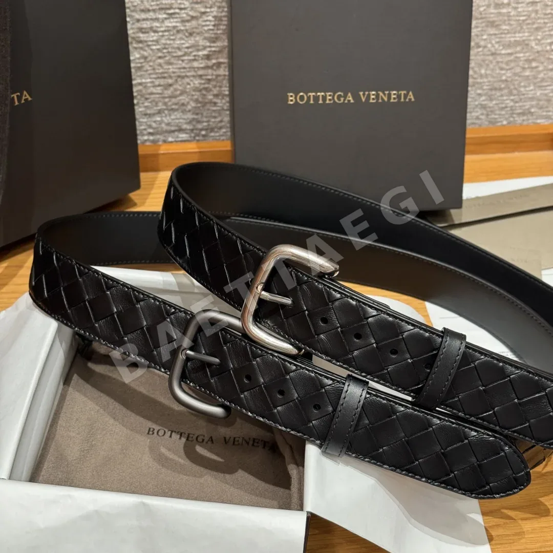 보테가베네타 인트레차토 짜임 소가죽 벨트 상세 이미지 4