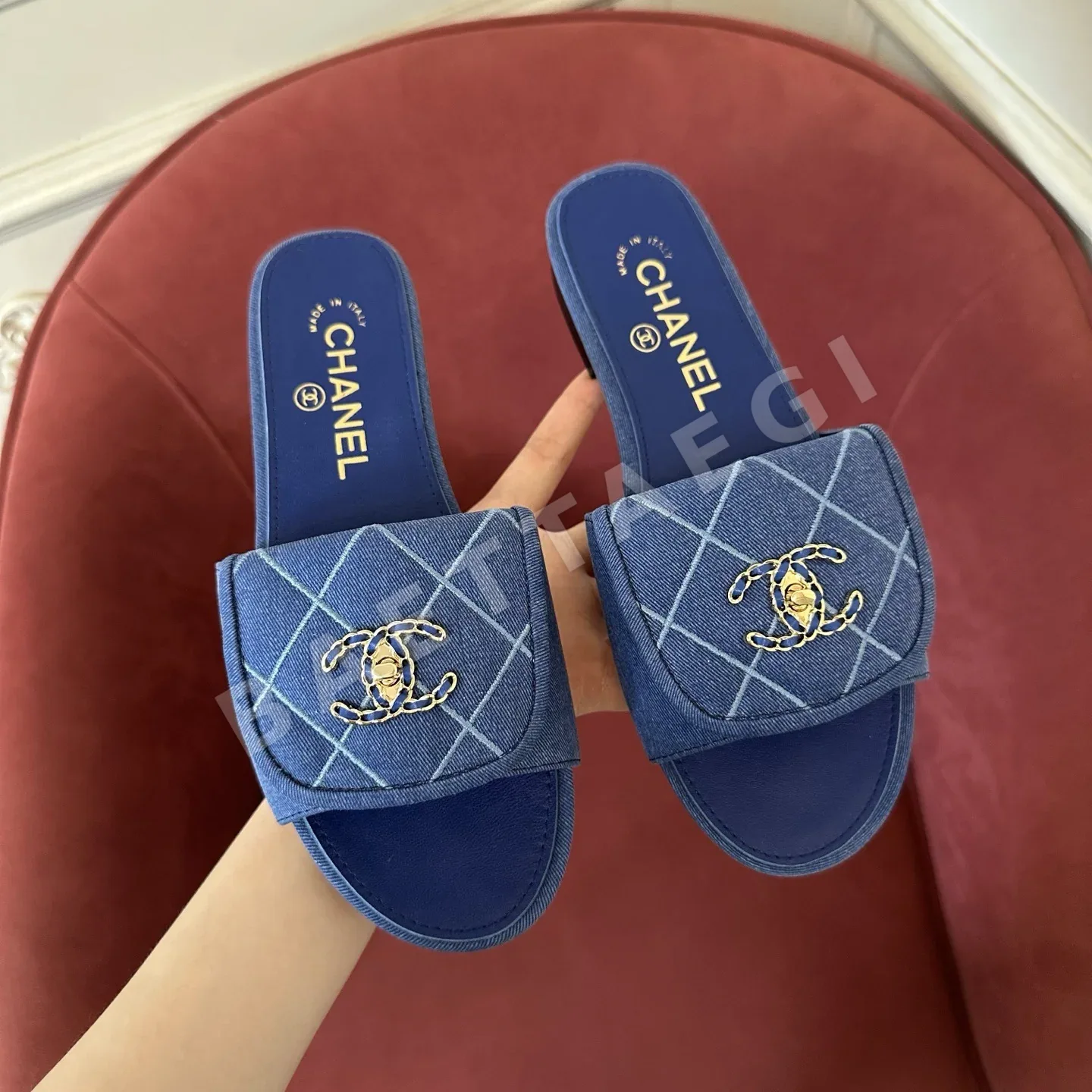 샤넬 더블 C 로고 플랫슈즈 상세 이미지 8