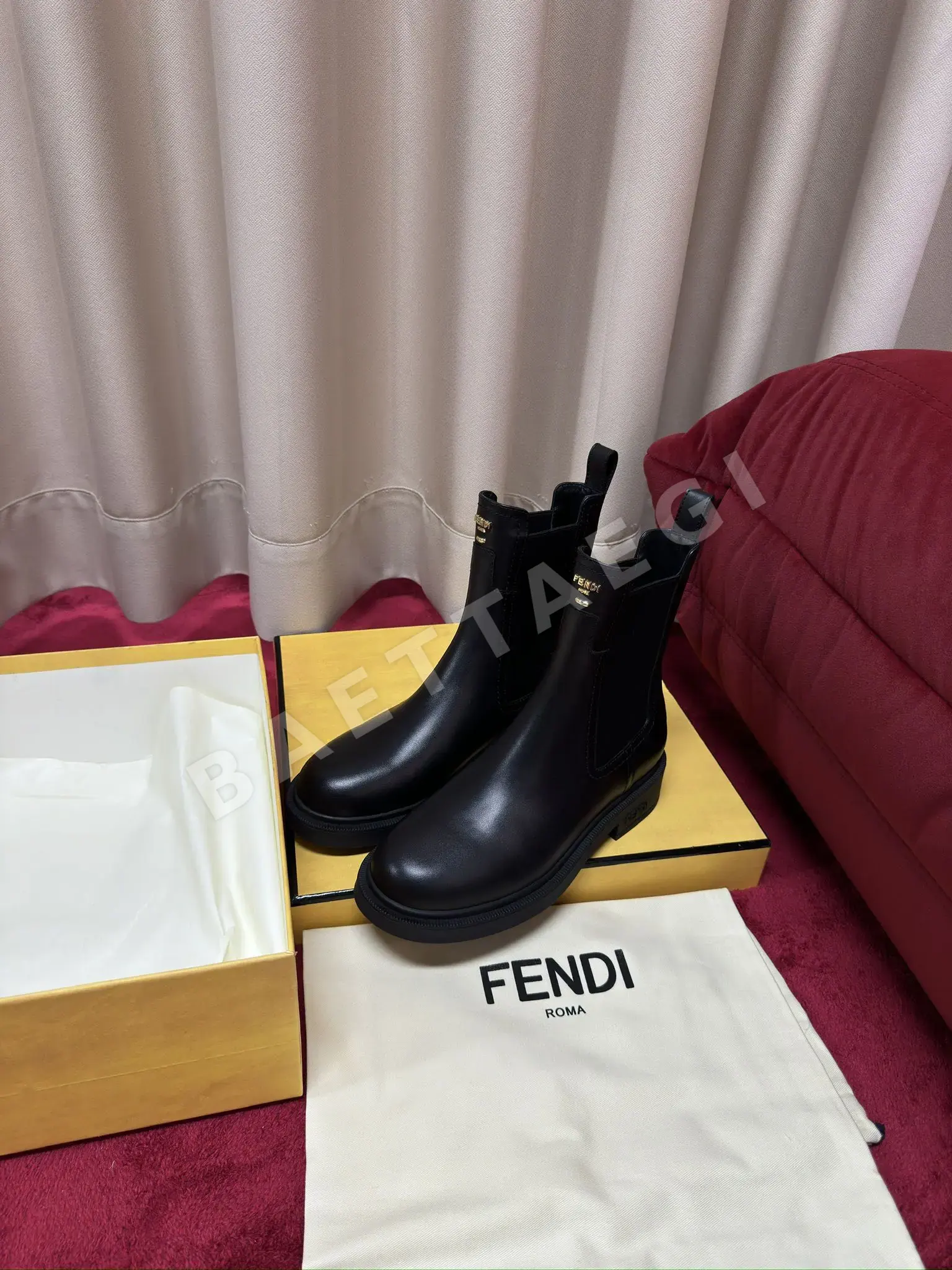 펜디 필로 가죽 모터사이클 부츠 상세 이미지 2