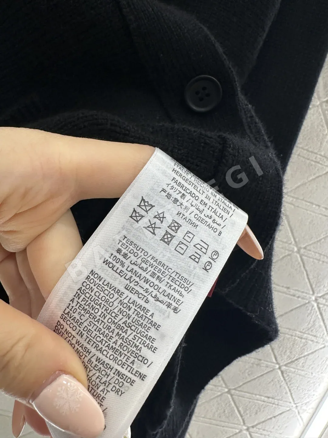 구찌 체인 포켓 울 니트 가디건 상세 이미지 9