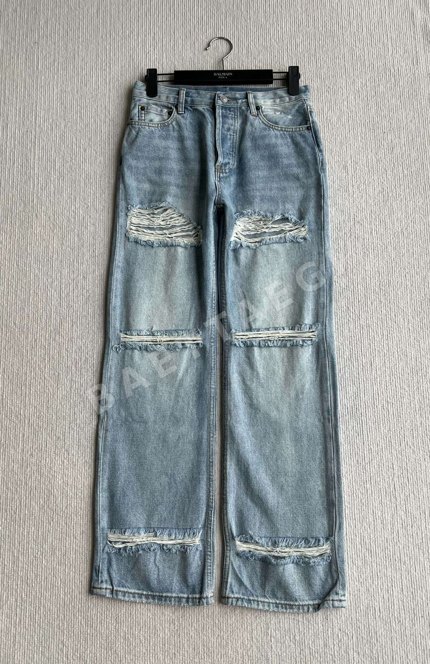 디올 데미지 스트레이트 레그 여성 바지 상세 이미지 4