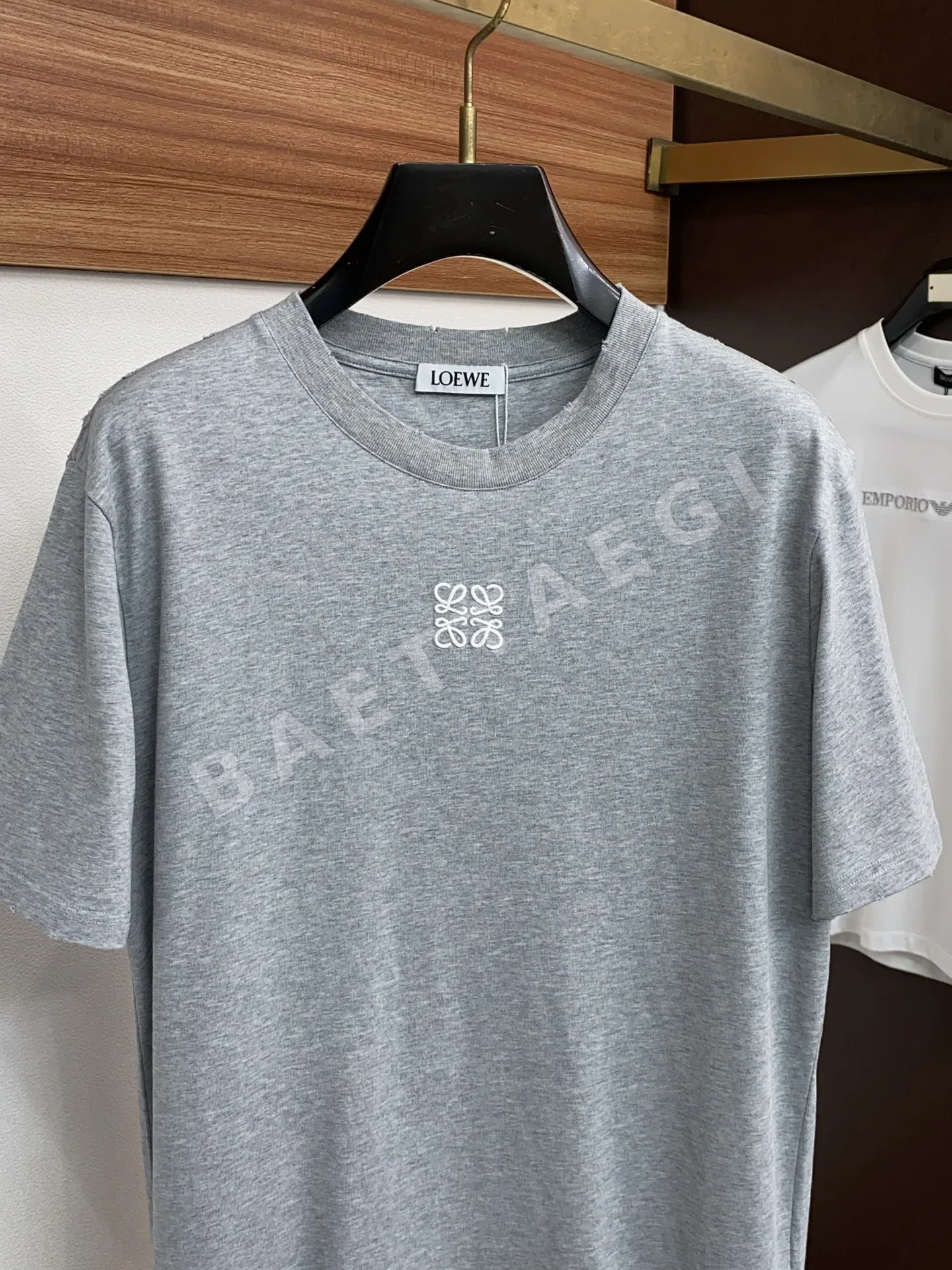 로에베 크루넥 코튼 반팔 티셔츠 상세 이미지 2