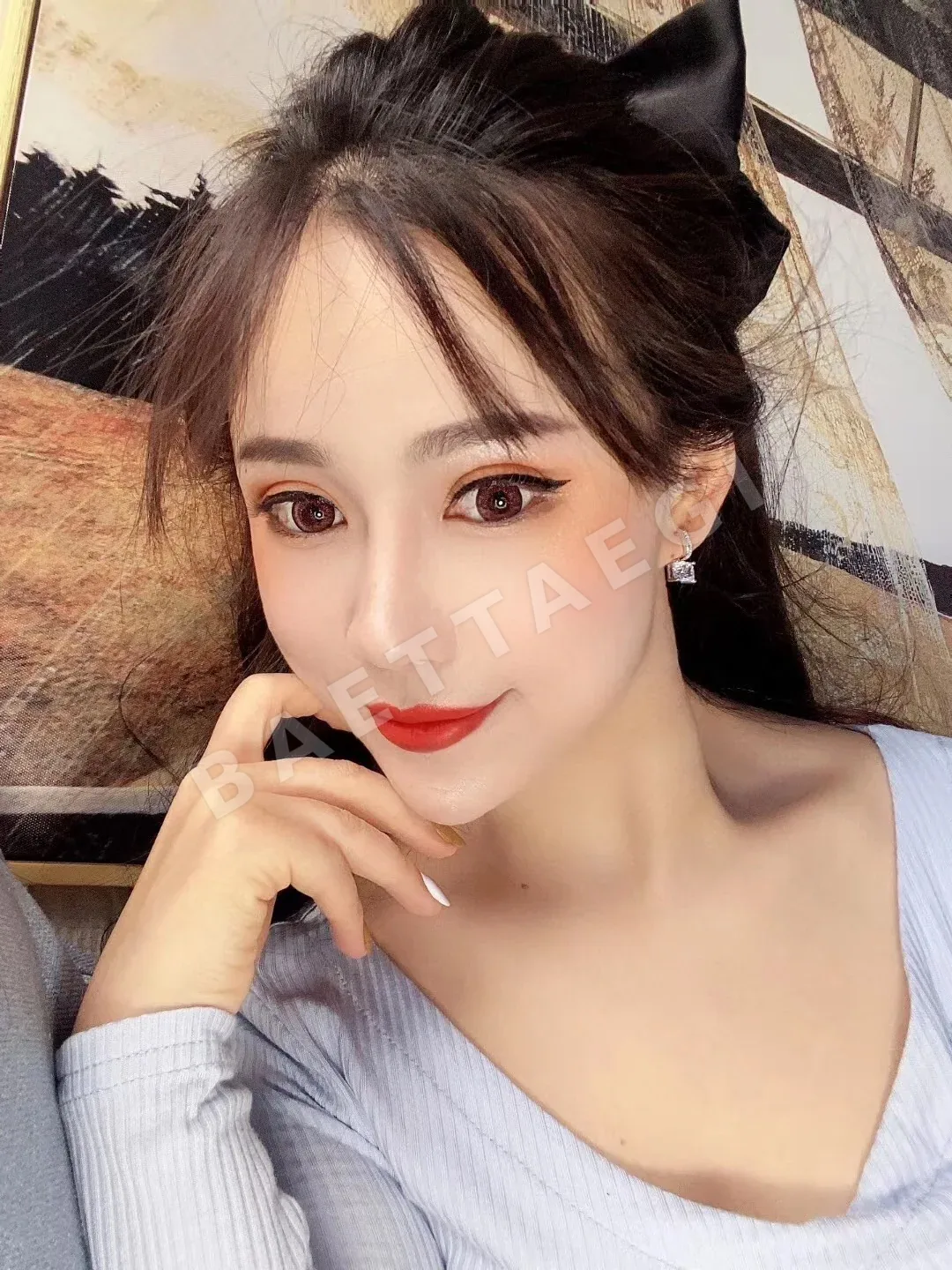 그라프 스퀘어 다이아몬드 스터드 귀걸이 상세 이미지 6