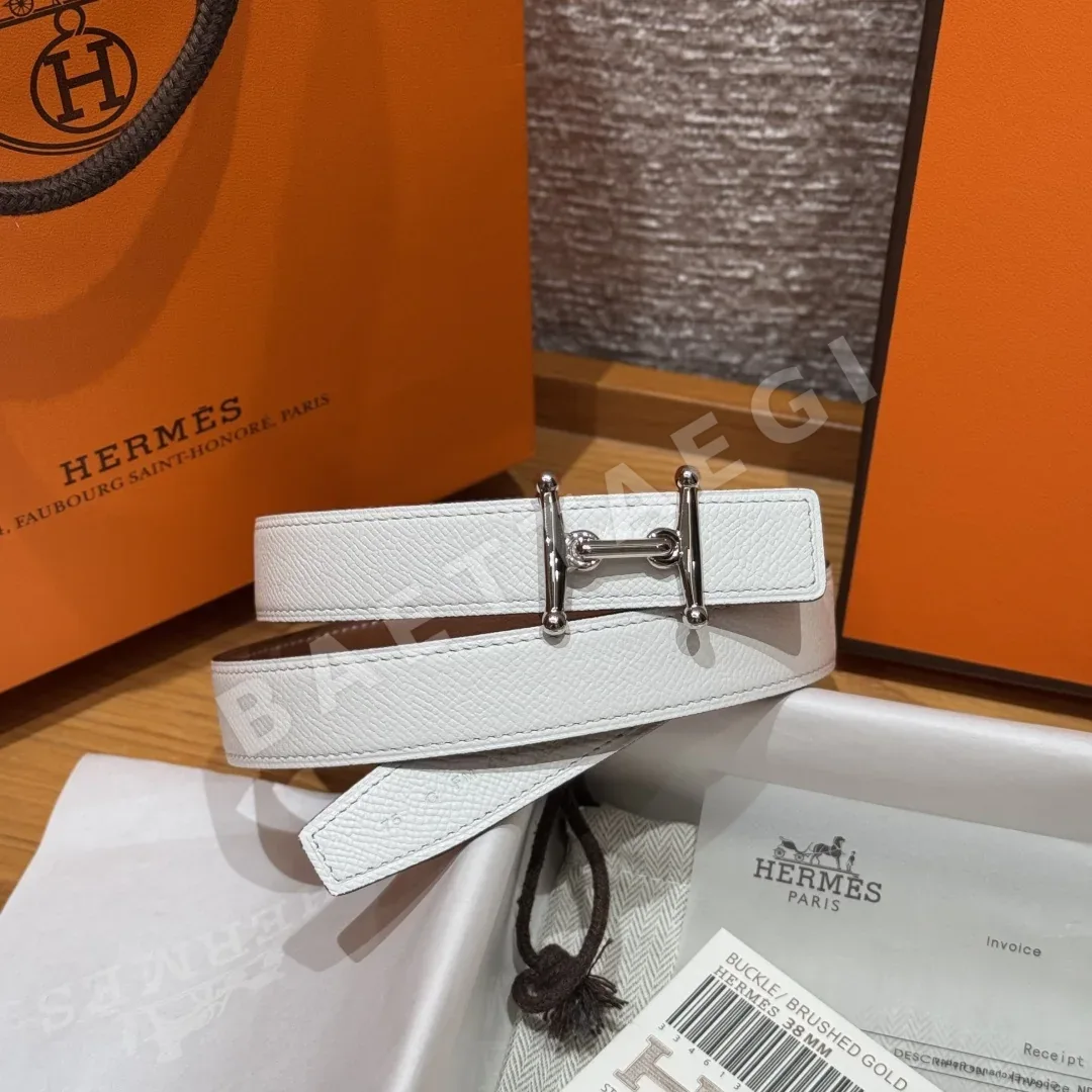 에르메스 JD380-H 리버서블 가죽 벨트 상세 이미지 2