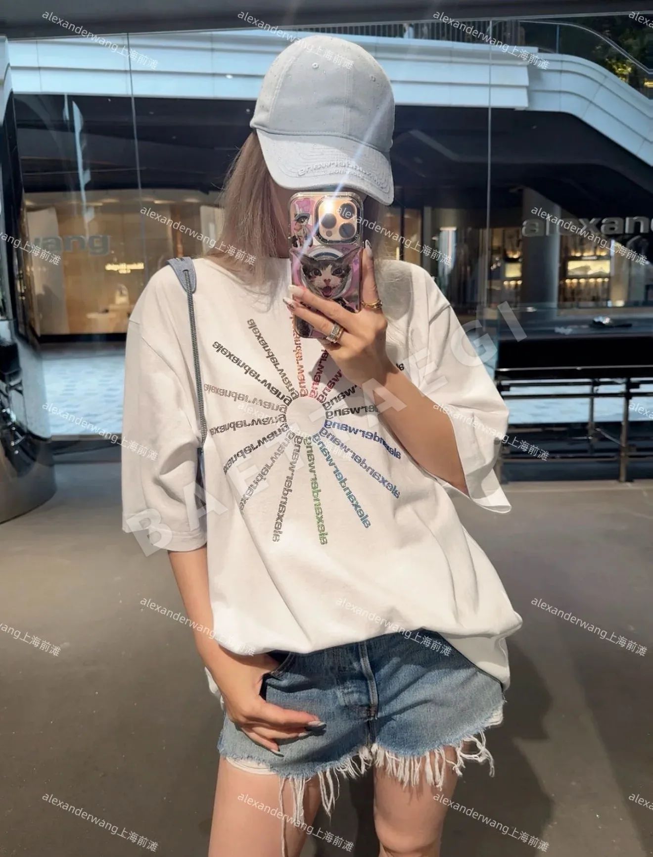 알렉산더왕 불꽃 라인스톤 여성 반팔 티셔츠 상세 이미지 10